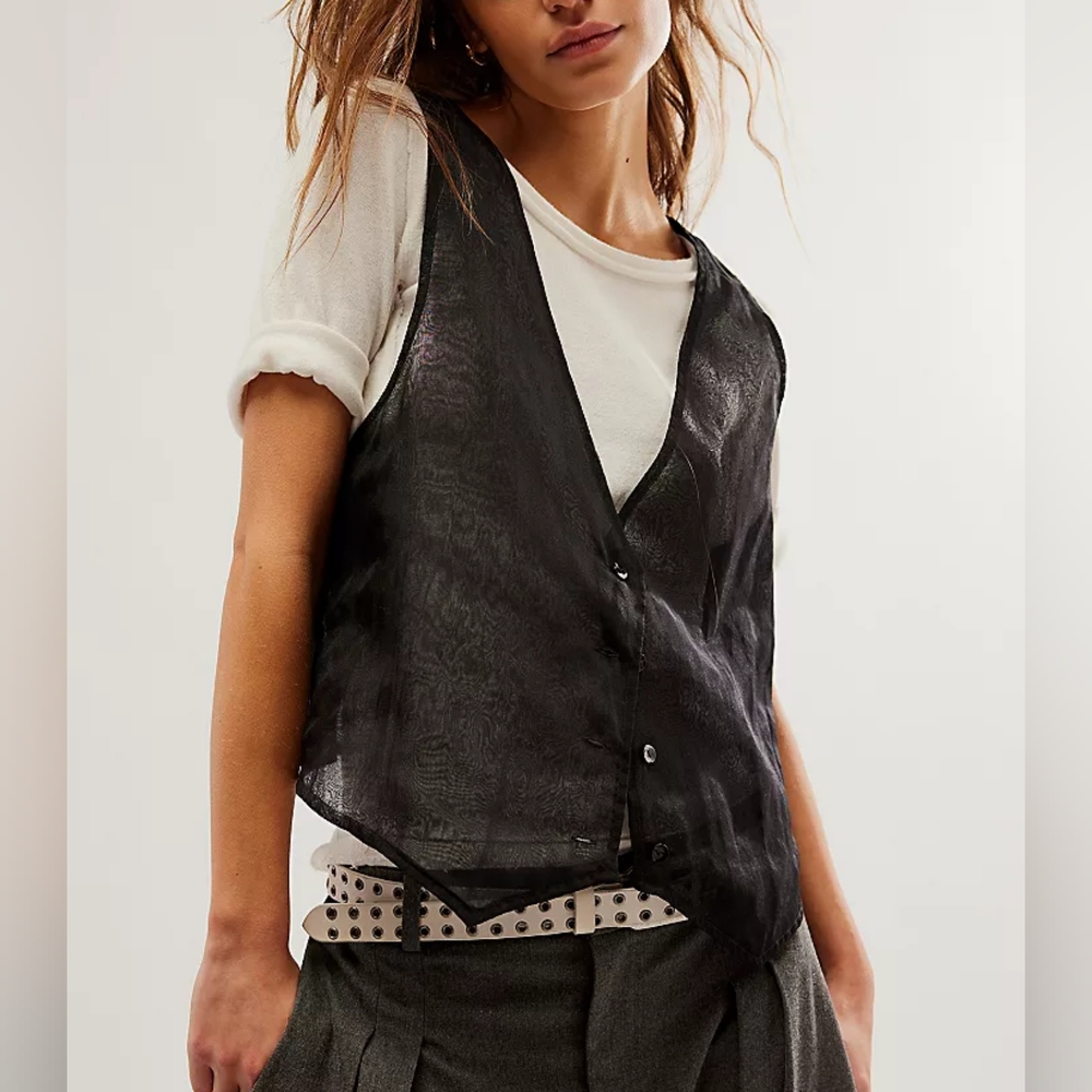 FREE PEOPLE Nigel Preston Mia Slouchy Vest NWT - SMALL - Picture 1 of 12